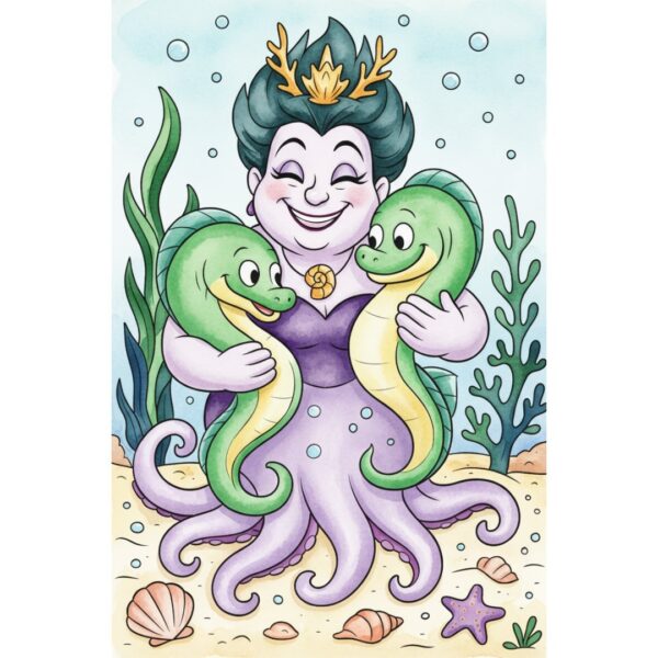 Cute Disney Villains Coloring Book