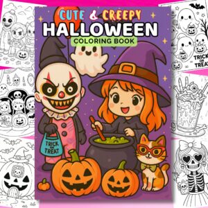 Cute & Creepy Halloween Coloring Book Cover