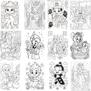 Cute Disney Villains Coloring Book - Image 2