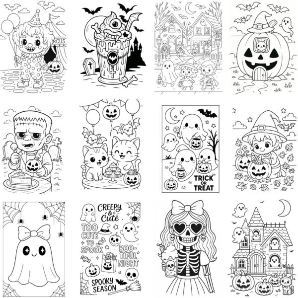 Cute & Creepy Halloween Coloring Book