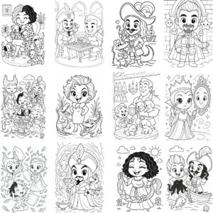 Cute Disney Villains Coloring Book - Image 3