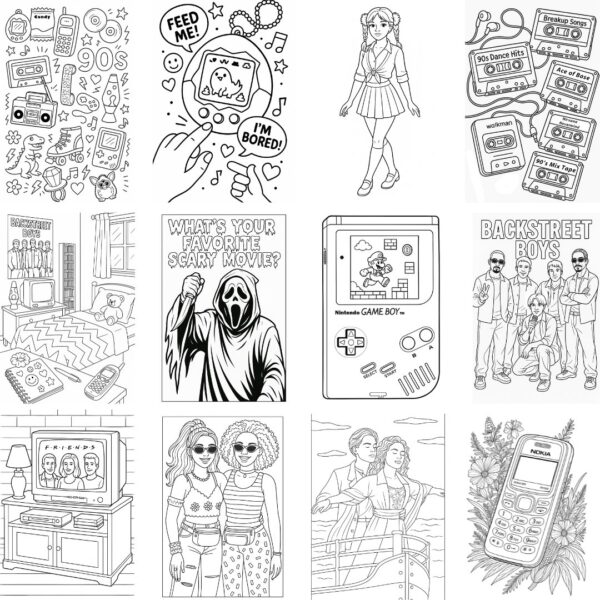 We Love the 90’s Coloring Book