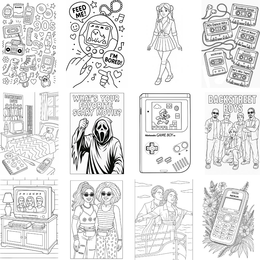 We Love the 90’s Coloring Book - Image 2