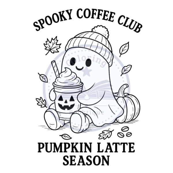 Spooky Coffee Coloring Book