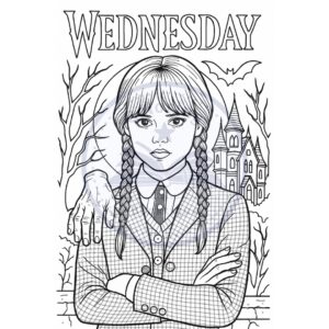 Wednesday Coloring Book - Image 5