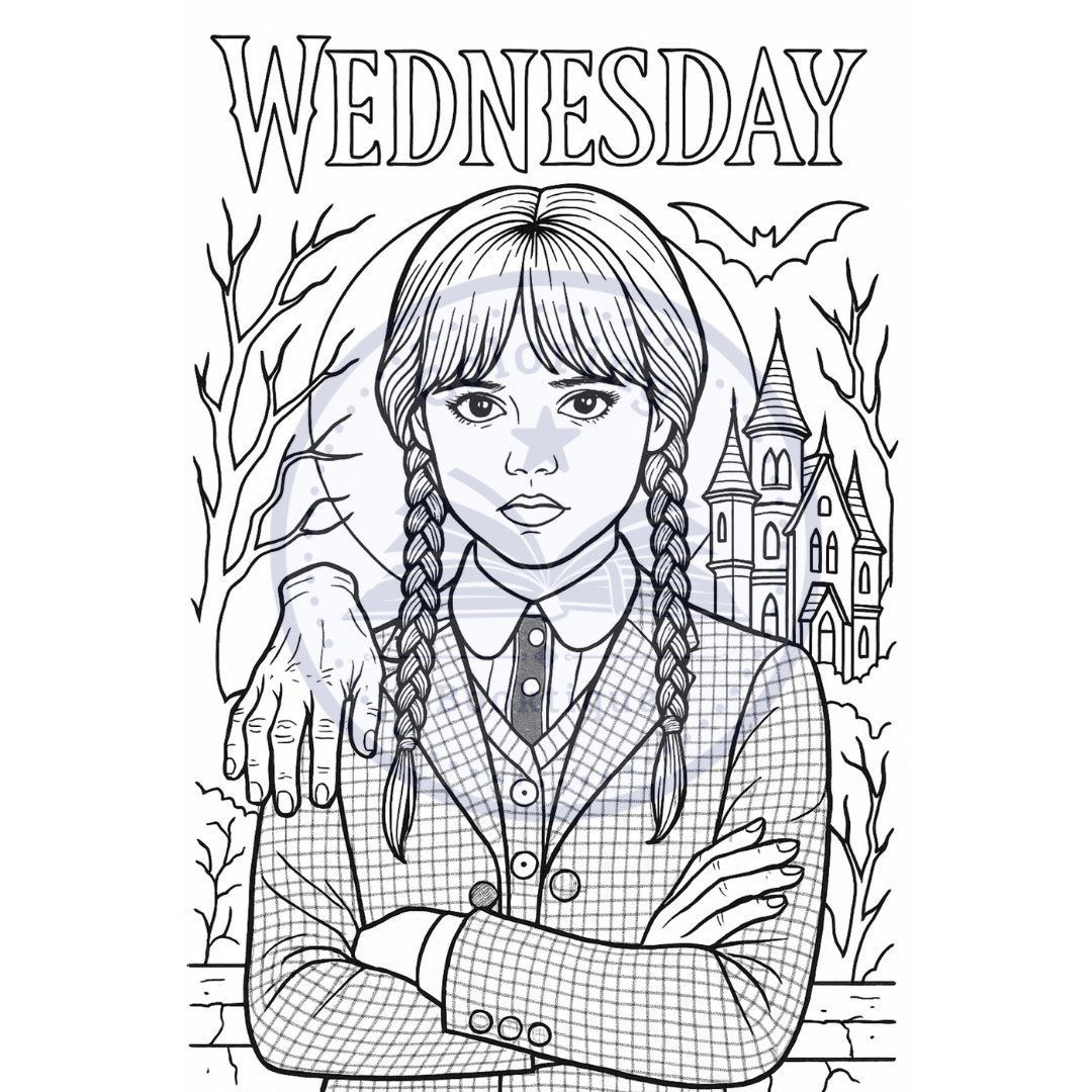 Wednesday Coloring Book - Image 5