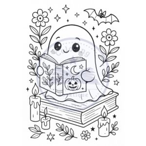 Cute & Creepy Halloween Coloring Book - Image 5