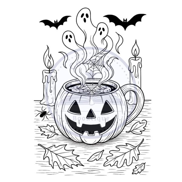 Spooky Coffee Coloring Book