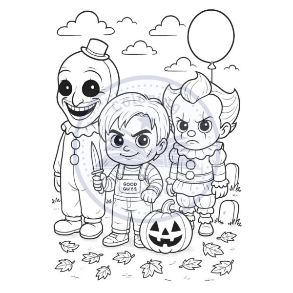 Cute & Creepy Halloween Coloring Book