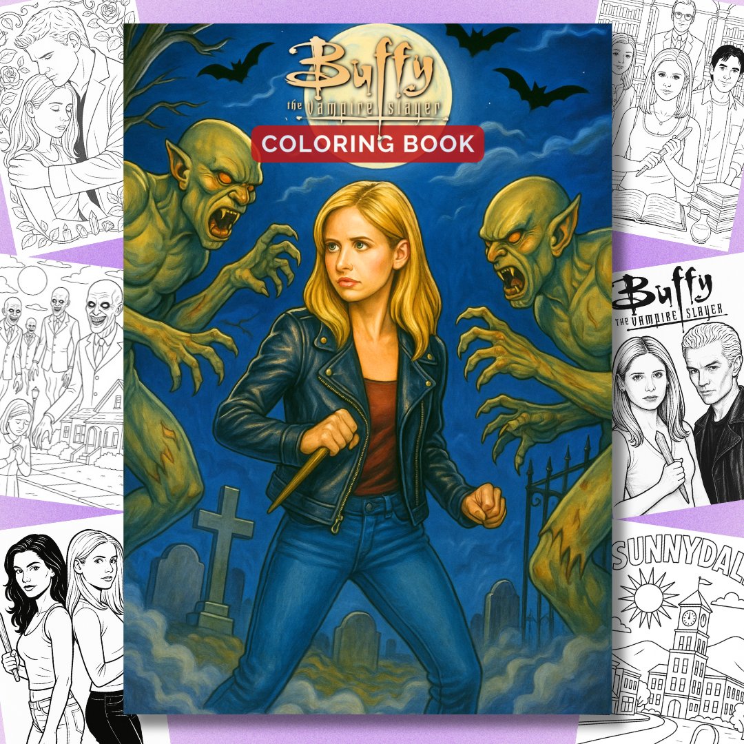 Buffy The Vampire Slayer Coloring Book Cover