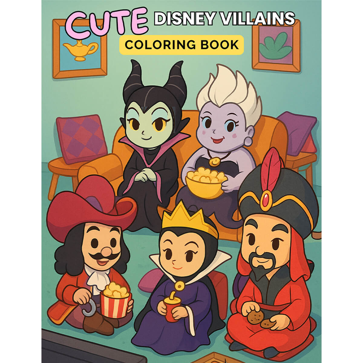 Cute Disney Villains Coloring Book