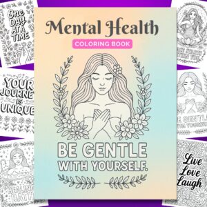 Mental Helath Coloring Book Cover