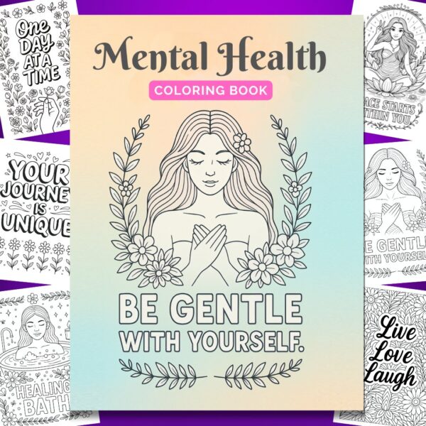 Mental Helath Coloring Book Cover