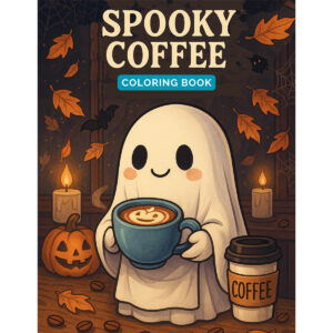 Spooky Coffee Coloring Book