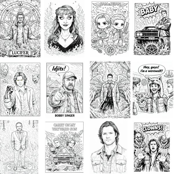 Supernatural Coloring Pages