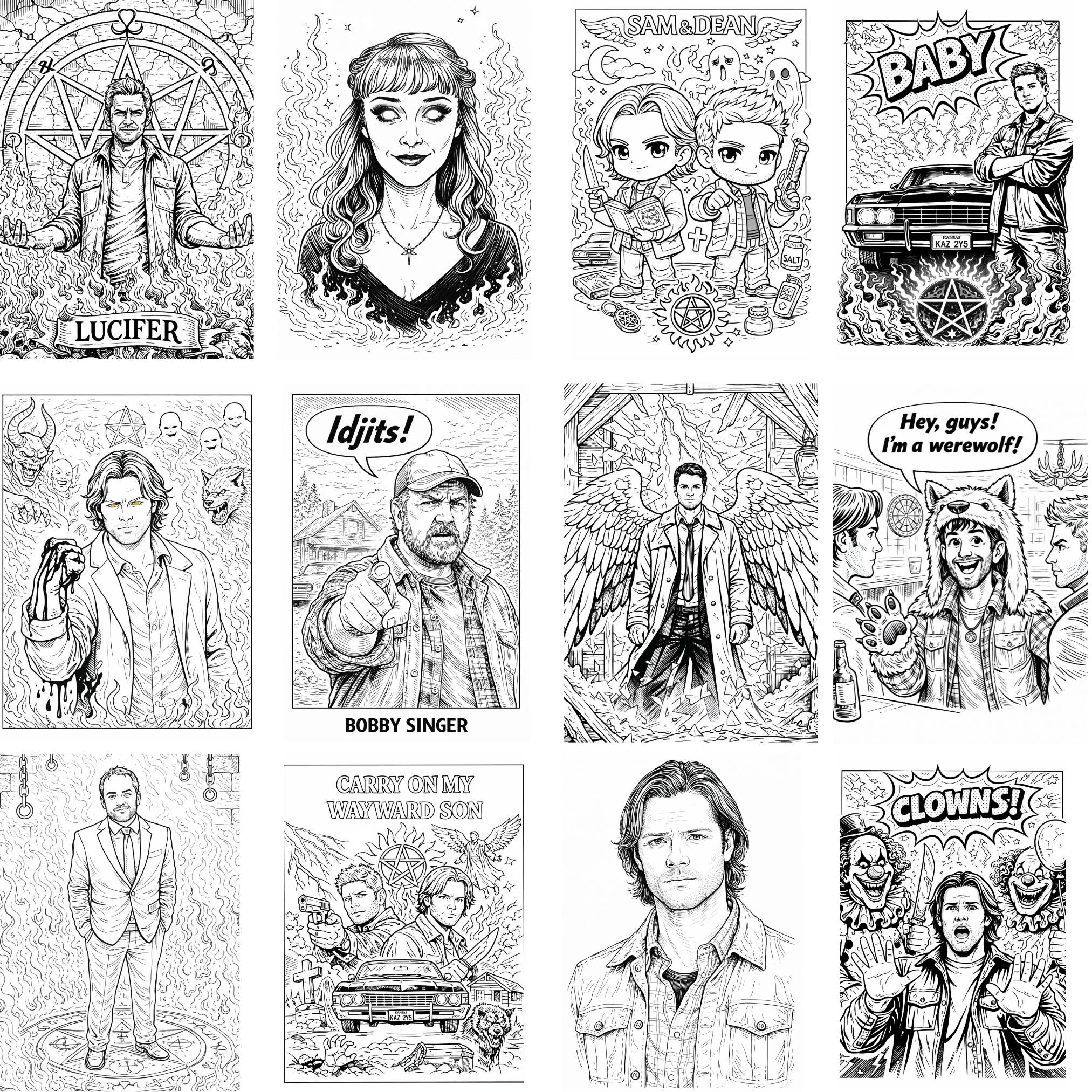 Supernatural Coloring Pages