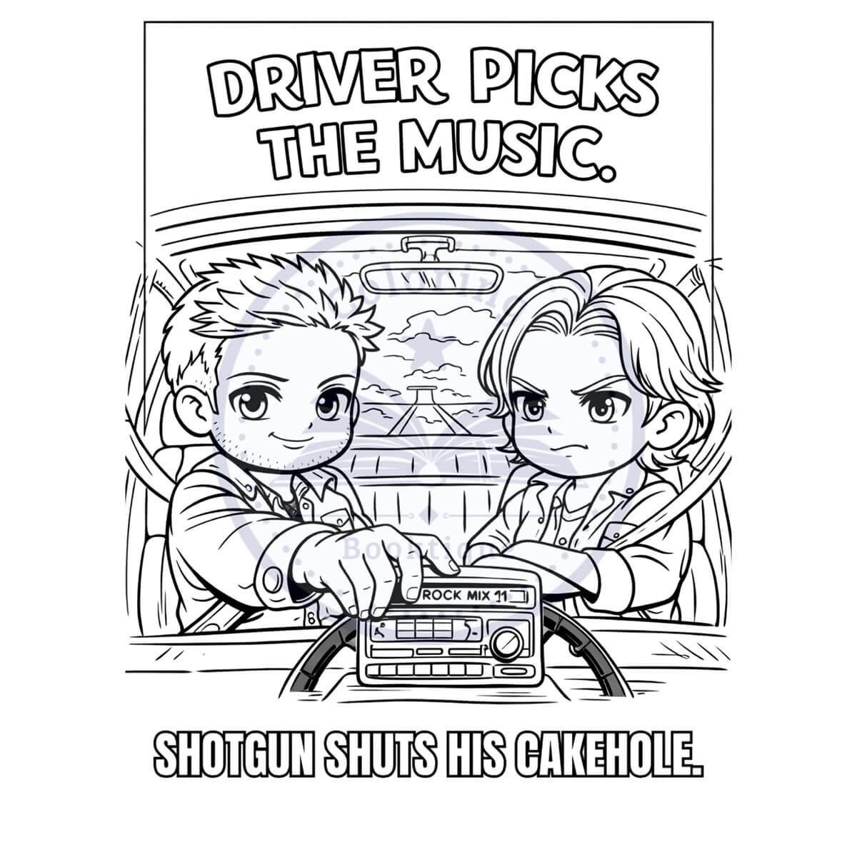 Supernatural Winchester Brothers Coloring Page