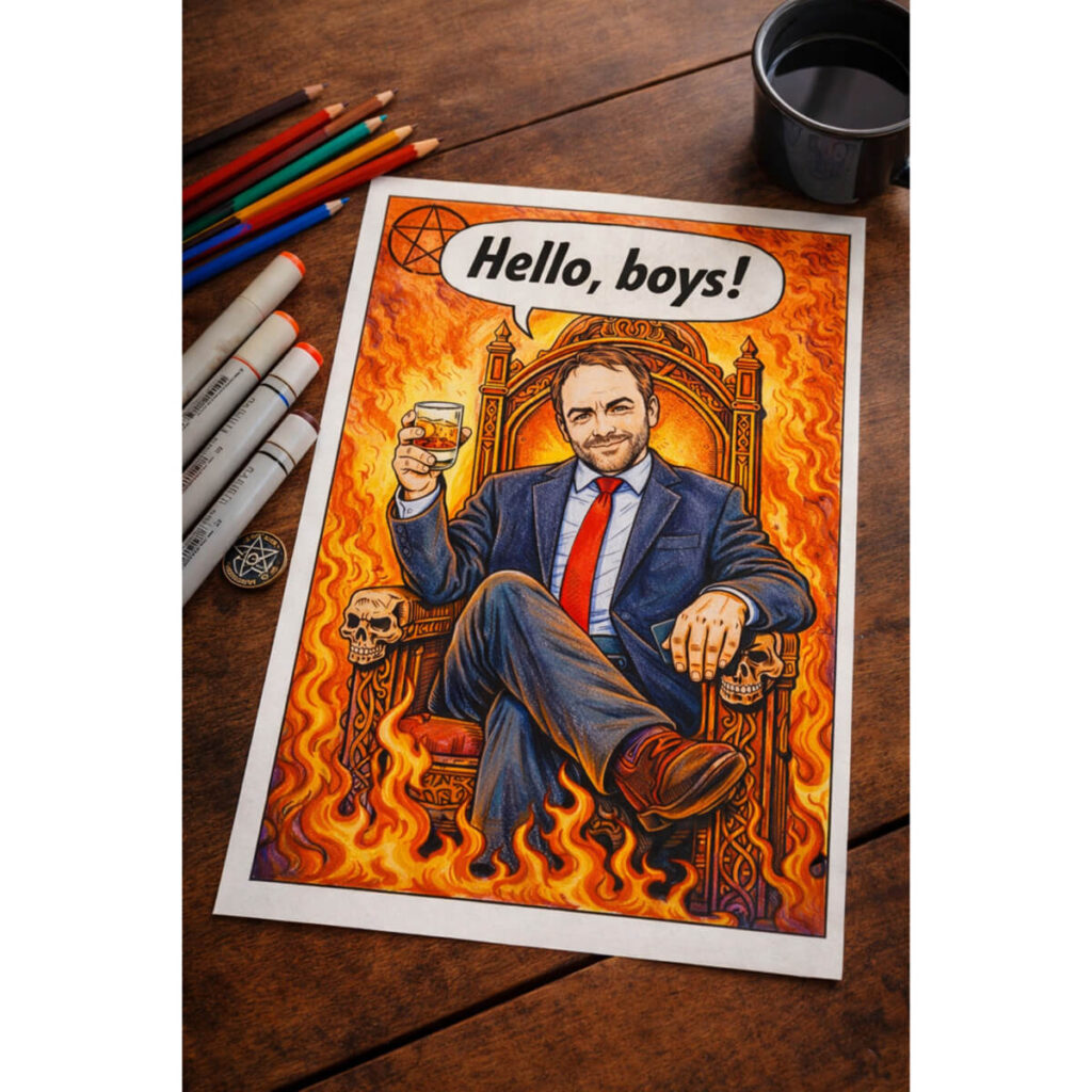 Supernatural Corwley Coloring Page